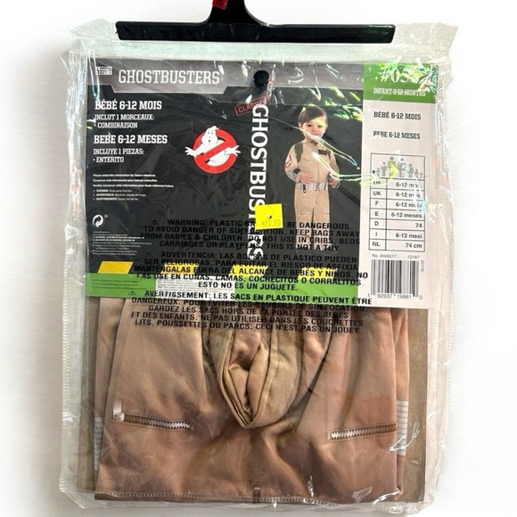 Ghostbusters Halloween Costume Infant 6-12 Months Classic Venkman Jumpsuit NEW - Picture 3 of 5